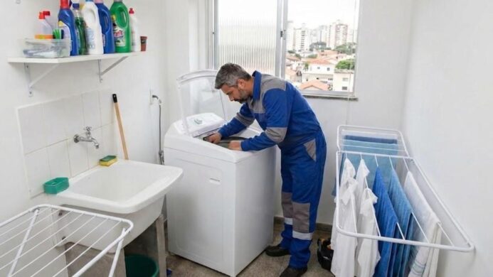 Técnico de conserto de maquina de lavar